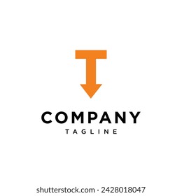 Letter T arrow logo icon vector template.eps