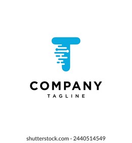 Letra T Inteligencia Artificial Techno logo icono vector template.eps