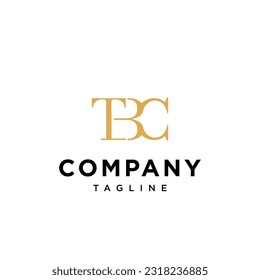 Letra T B C elegante logotipo en monograma icono plantilla vectorial.eps