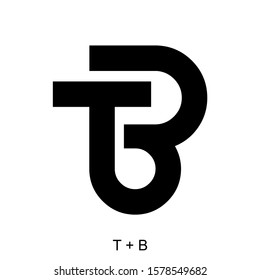 letter T and B for icon or logo design concept ready to use