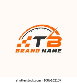 Letter T B logo icon design template elements