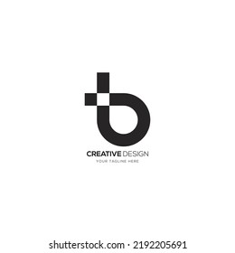 Letter t b modern monogram logo