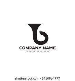 Letter t b modernes Monogramm-Logo