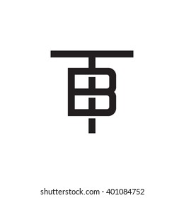 letter T and B monogram logo black