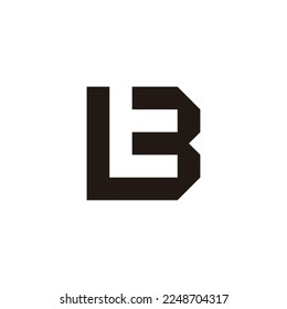 Buchstabe t in einem geometrischen B-Symbol mit einfachem Logo, Vektorgrafik