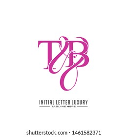 Letter T B TB logo initial vector. Initial luxury logo.