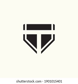 Concepto del vector del logotipo de la marca Carta T