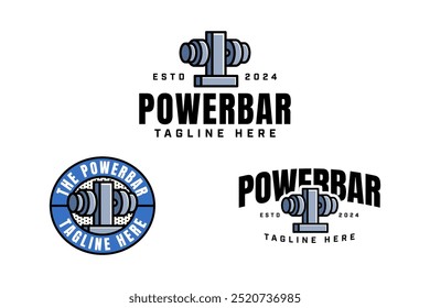 letra T com suporte de placa de barbell distintivo colorido logotipo design definido para ginásio fitness esporte e competição. 