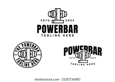 letra T com barbell plate stand esboço distintivo logotipo design definido para ginásio fitness esporte e competição. 