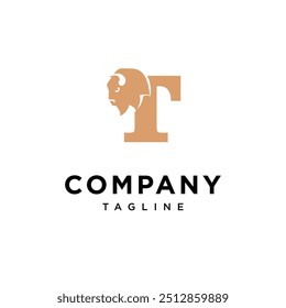 Letter T Bison logo icon vector