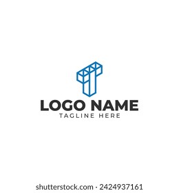 Letter T Box Logo Design Vektor-Vorlage