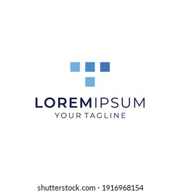 letter T box logo vector modern simple geometric concepts