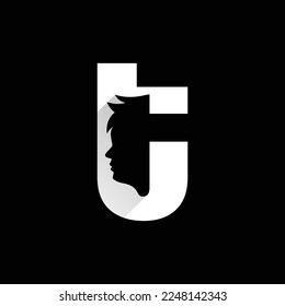 Inspiración de plantilla de diseño con el logotipo de la letra T Boy Face, Ilustración vectorial.