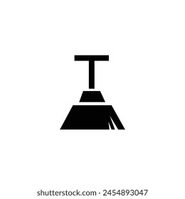 letter T broom simple vector logo symbol