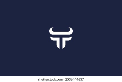 letra t com ícone de logotipo bull design vetor design modelo inspiração