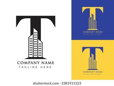 Letter T Business logo design template