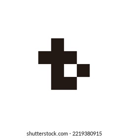 Letter t button, off-on geometric symbol simple logo vector