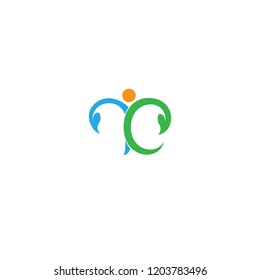 letter T and C icon logo concept