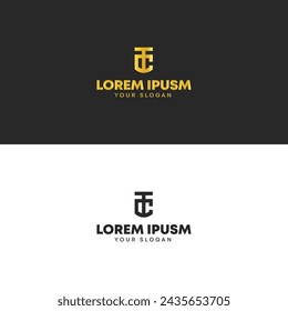 Letter t and c logo design luxury logo golden gradient logo ideas