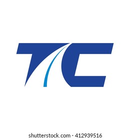 letter T and C logo vector.