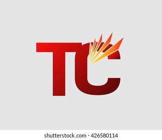 Letter T and C logo vector
