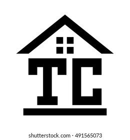 letter T and C logo vector