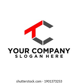 Buchstaben T und C: Einfaches Logo-Design