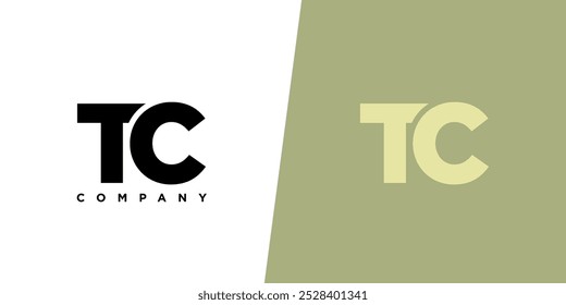 Letter T and C, TC logo design template. Minimal monogram initial based logotype.