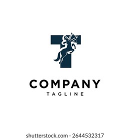 Letra T Vetor do ícone de logotipo do Centaur
