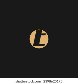 Letter T circle logo design icon set background,
