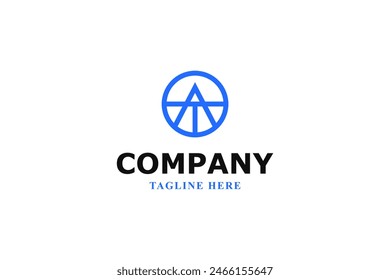 letra a y t círculo minimalista logo