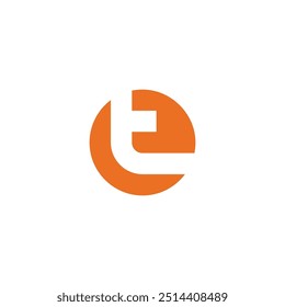 Letter T circle negative space logo design vector template