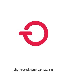 letra t círculo redondo lindo simple vector 