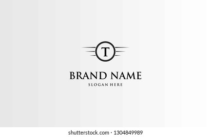 Letter T Circle Wing Abstract Creative Simple Modern Business Logo
