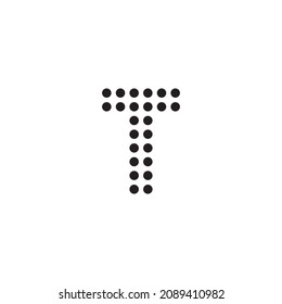 
letter T circles simple symbol logo vector