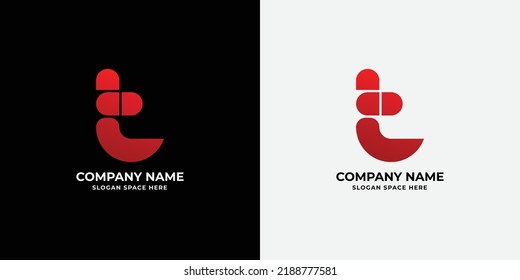 Letter T colorful gradient logo icon design template elements