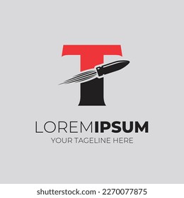 Buchstabenkombination T mit Vektorgrafik für das Design von Logos für Aufnahmen von Aufnahmen