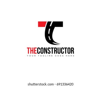 letter T construction building road infrastructure