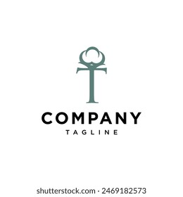 Letter T cotton logo icon vector template.eps