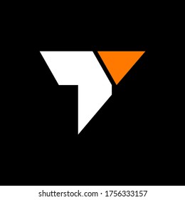 la letra T es un diseño de logotipo creativo para una empresa de tecnología