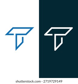 Letra T creativa logo diseño icono Plantilla Elementos Vector de stock.