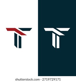 Letra T creativa logo diseño icono Plantilla Elementos Vector de stock.