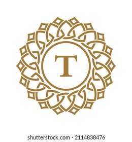 Letter T Crest Logo Design Template