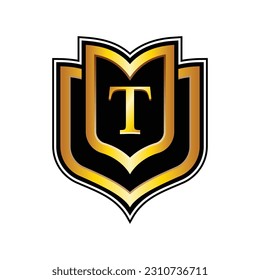 Letter T Crest Logo Design Template