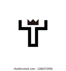 letter t with crown logo