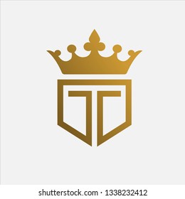Logotipo de letra T corona