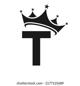 Letter T Crown Logo Crown Logo Stock Vector (Royalty Free) 2177125689 ...