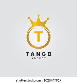 Letter T Crown Ring Diamond Jewelry Accessories Logo Vector Icon