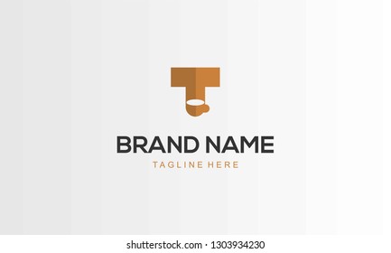 Letter T Cup Coffee Abstract Creative Modern Business Logo