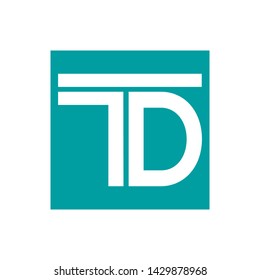 Letter T D Logo Design Stock Vector (Royalty Free) 1429878968 ...